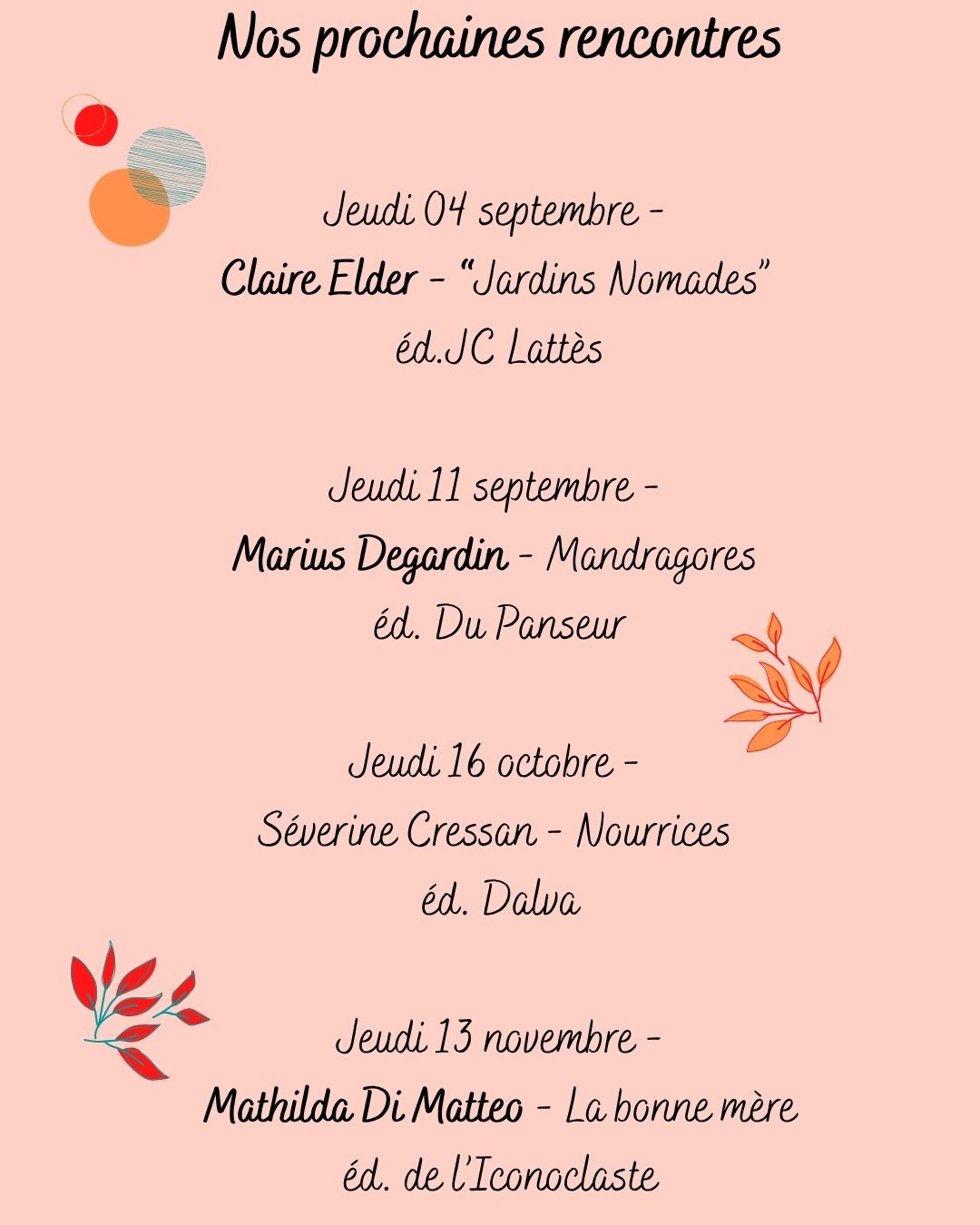 cercle noir avec à la une écrit en blanc 